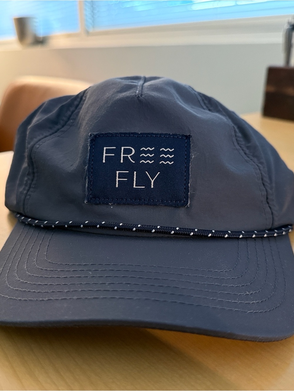 Free Fly Apparel Navy Gray Logo Crushable Nylon Hat